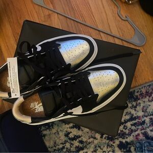 Nike Air Jordan 1 Elevate Low Metallic Silver Toe DQ8561-001 Women's Size 8 NIB